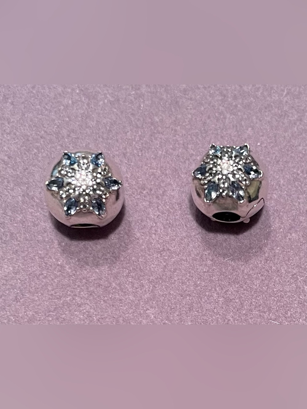 Authentic Pandora Crystallized Snowflake Clip Charm #791997NMB